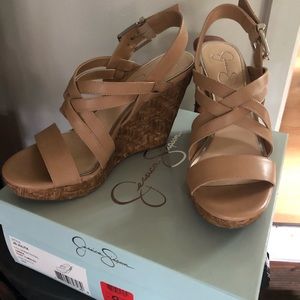 Jessica Simpson Nude Wedges